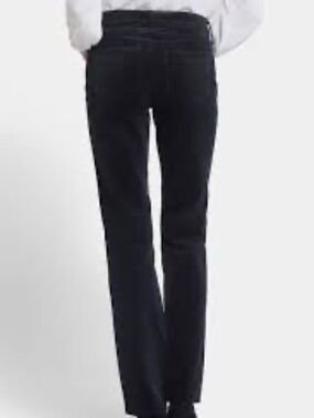 NWT NYDJ Marilyn Straight Jeans Black Corduroy size 2